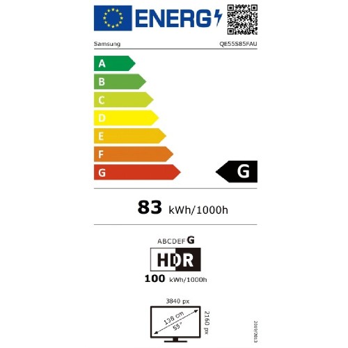 TV OLED SAMSUNG QE55S85FAUXXH QD SMART AI 100Hz